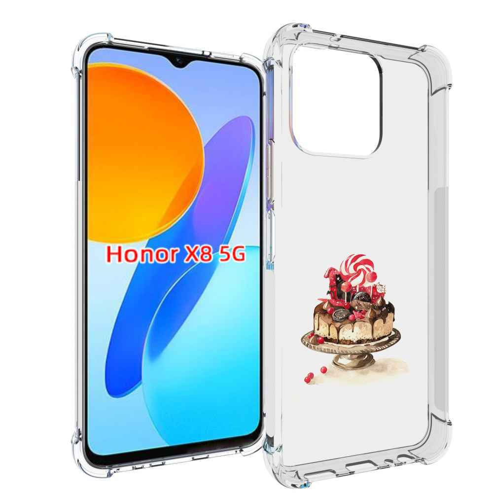

Чехол MyPads вкусный торт для Honor X8 5G, Прозрачный, Tocco