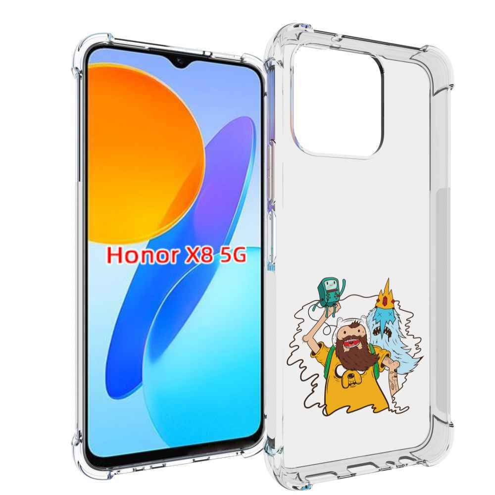 

Чехол MyPads время приключений старый Финн для Honor X8 5G, Прозрачный, Tocco