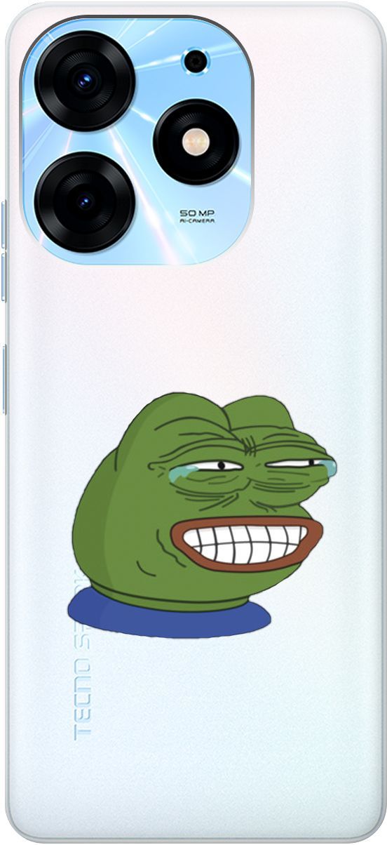 

Чехол на Tecno Spark 10 Pro с 3D принтом "Pepe the Frog" прозрачный, Прозрачный;зеленый, 159565