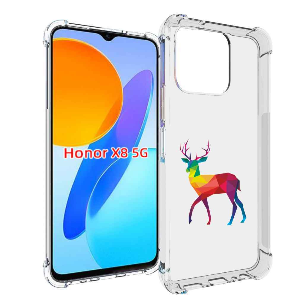 

Чехол MyPads геометрический олень для Honor X8 5G, Прозрачный, Tocco