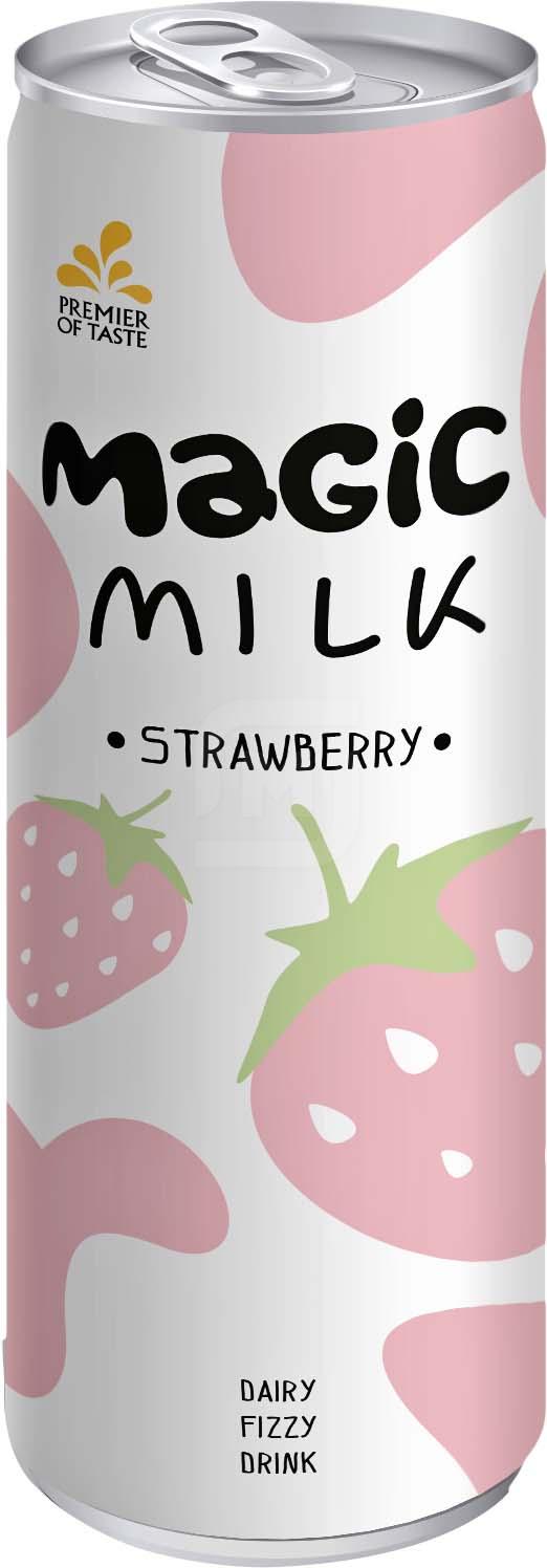 

Газированный напиток Premier of taste Magic Milk со вкусом клубники 0,25 л