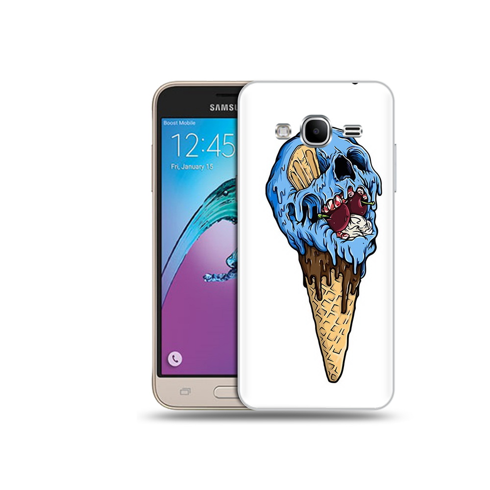 

Чехол MyPads Tocco для Samsung Galaxy J3 (2016) мороженное череп (PT29089.580.484), Прозрачный, Tocco