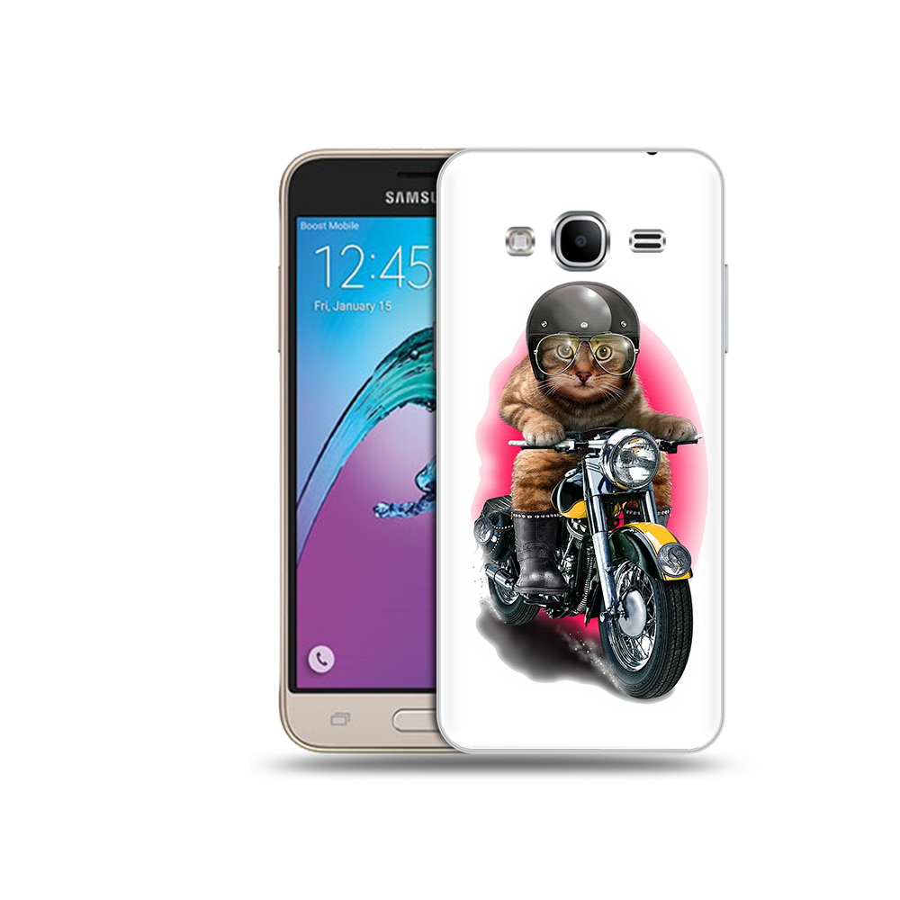 

Чехол MyPads Tocco для Samsung Galaxy J3 (2016) мото-кот (PT29089.580.485), Прозрачный, Tocco