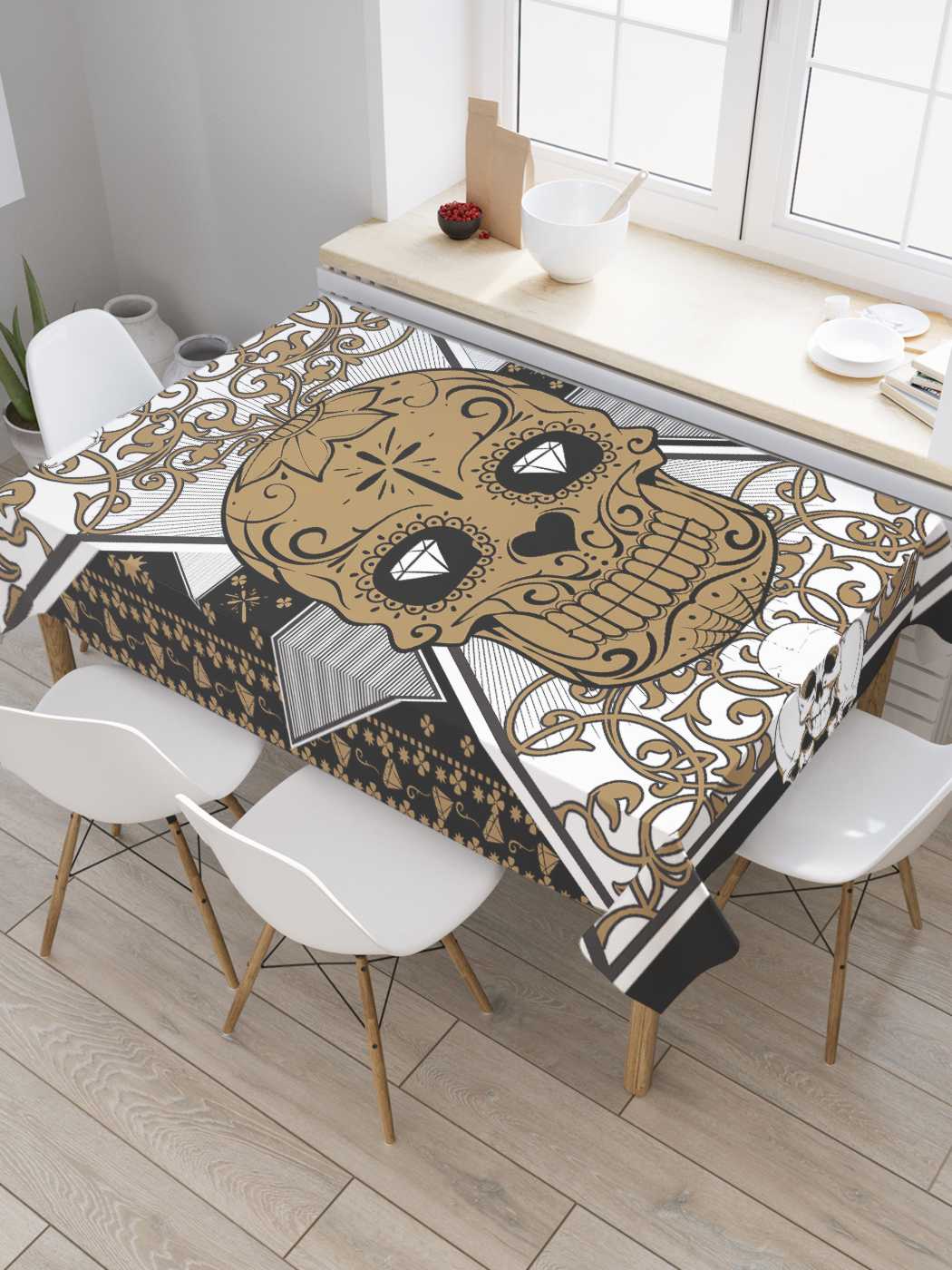 

Скатерть прямоугольная JoyArty "Смертельная бесконечность" из сатена, 180x145 см, Серый, Смертельная бесконечность