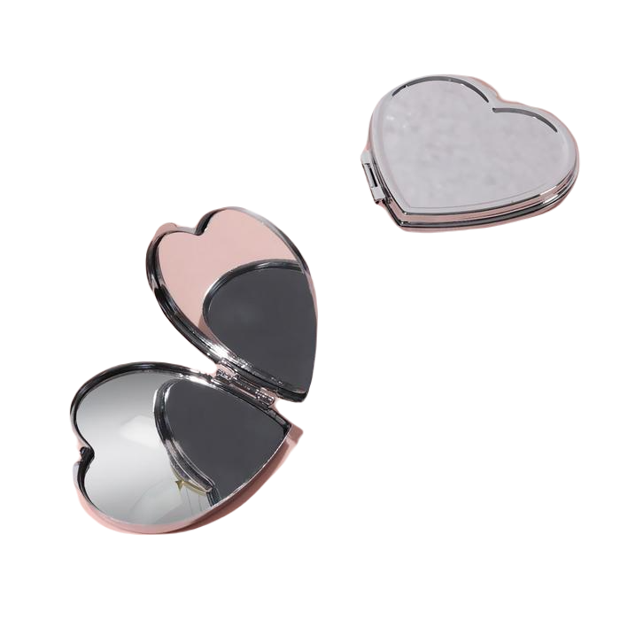 Зеркало складное, 7x6 см, цвет серебристый двойная миска для собак duvo на подставке металл серебристый d 11 см 2 шт по 250 мл