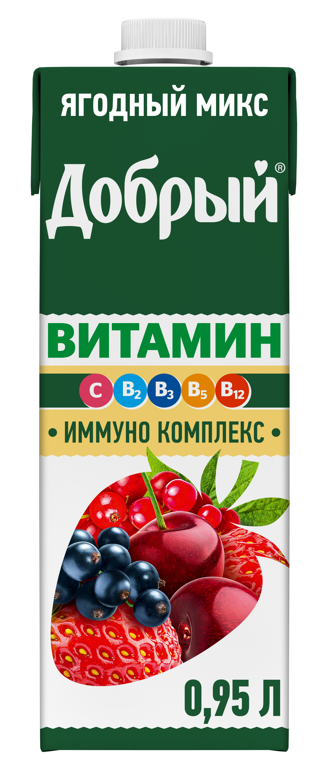 Напиток сокосодержащий Добрый Витамин ягодный микс 950 мл