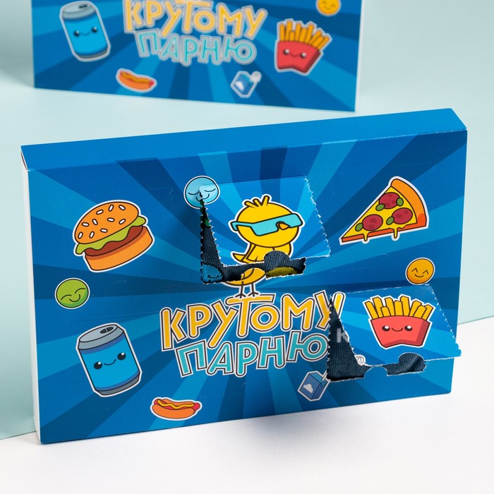 

Набор носков Крутой парень 6 пар, 16-18 см, Белый;серый;синий, Крутой парень