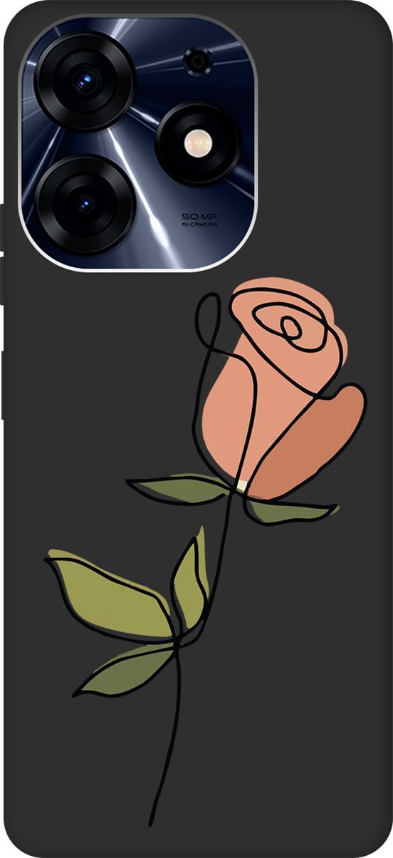 

Чехол на Tecno Spark 10 Pro с 3D принтом "Rose" черный, Черный;зеленый, 159567