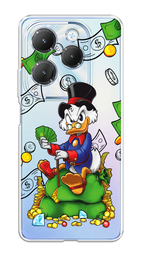 

Чехол на Infinix HOT 40/40 Pro "Scrooge Richness", Черный;синий;зеленый, 3105250-1