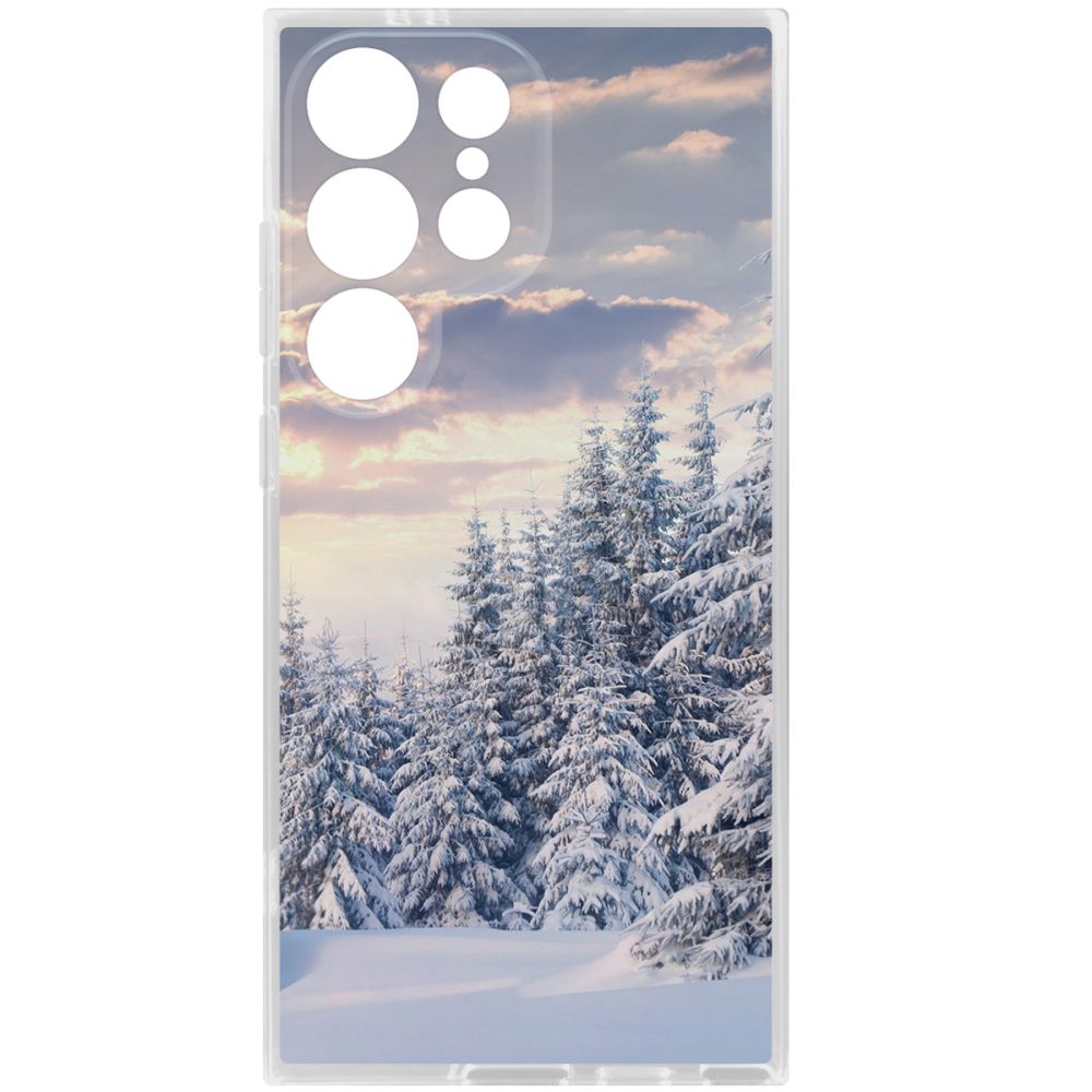 

Чехол-накладка Krutoff Clear Case Снежный пейзаж для Samsung Galaxy S24 Ultra, Прозрачный