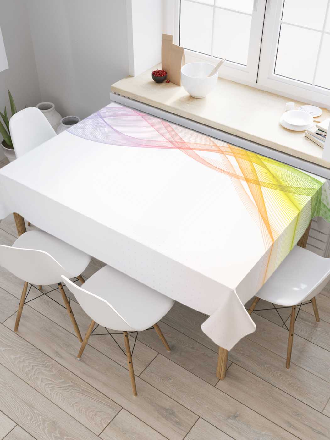 

Скатерть прямоугольная JoyArty "Волна градиента" из сатена, 180x145 см, Желтый, Волна градиента