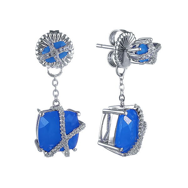 

Серьги из серебра с халцедоном/фианитом Element47 C5155E_SR_CH_001_WG, C5155E_SR_CH_001_WG