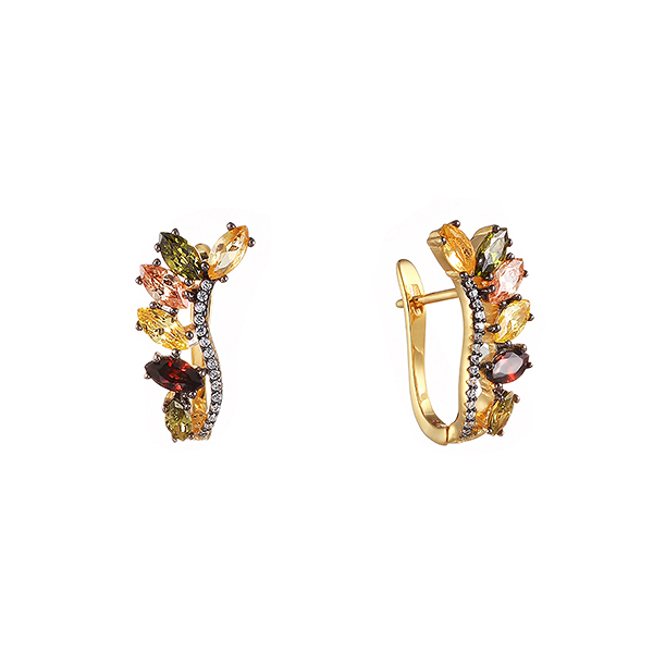 

Серьги из серебра с фианитом Element47 AES36936W_SR_001_YG, AES36936W_SR_001_YG