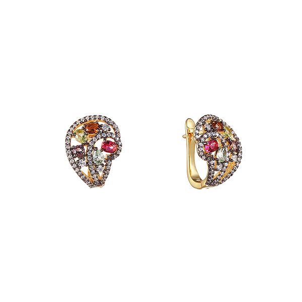 

Серьги из серебра с фианитом Element47 AES36941W_SR_002_YG, AES36941W_SR_002_YG