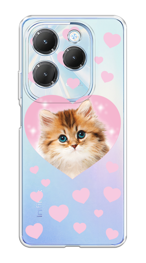 

Чехол на Infinix HOT 40/40 Pro "Котенок в сердце", Розовый;оранжевый;белый;прозрачный, 3105250-1