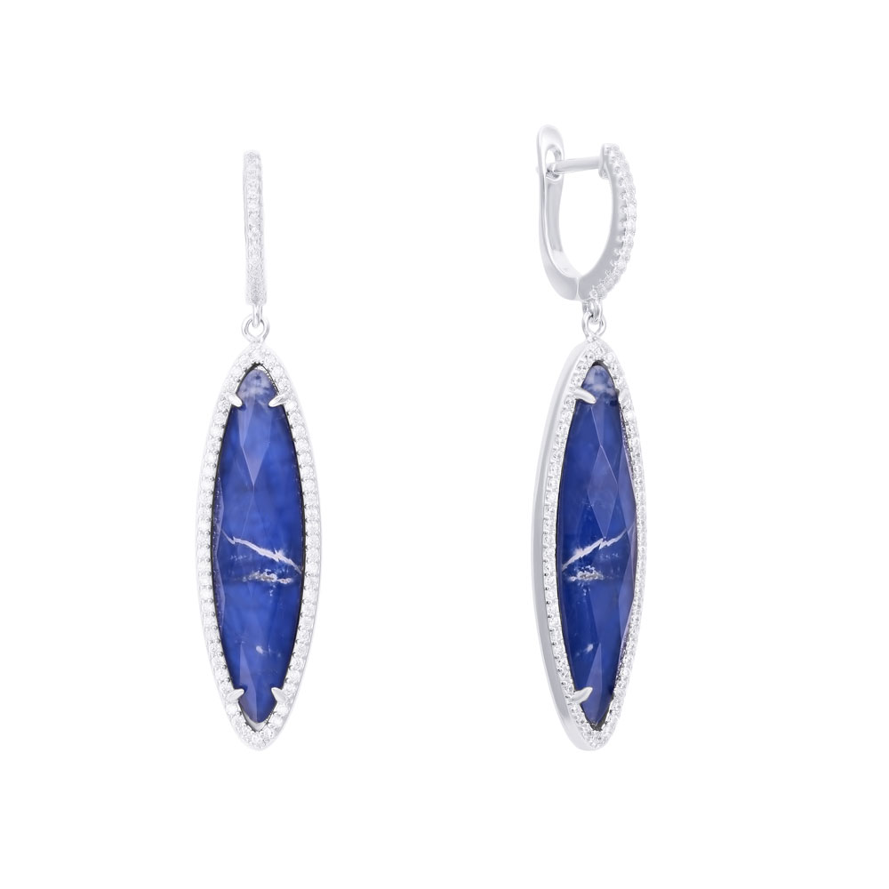 

Серьги подвески из серебра Element47 BE5587_SR_003_WG, кварц/стекло ювелирное/фианит, BE5587_SR_003_WG