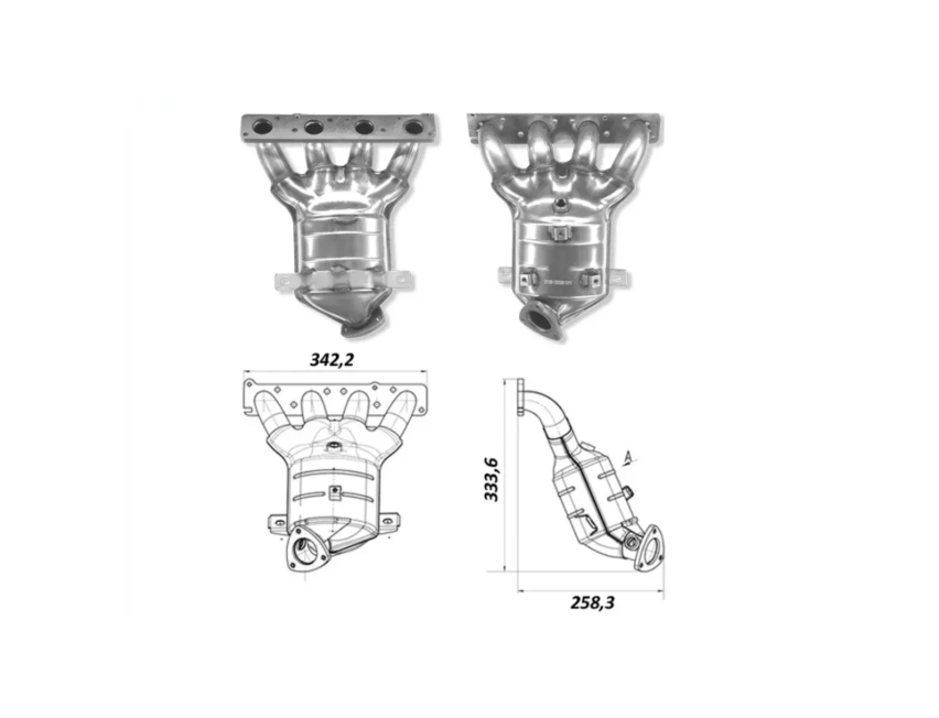 фото Труба приёмная лада ларгусx-ray 21129-1203008-10 1,6l с 16-ти клапанными двигателями cbd11