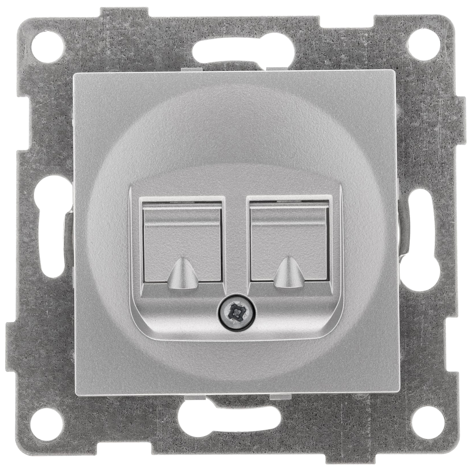 

GUSI ELECTRIC Ugra МЕХ. розетки комп. и тел. RJ45, RJ12, СУ, серебро С11КТ-004, Серебристый