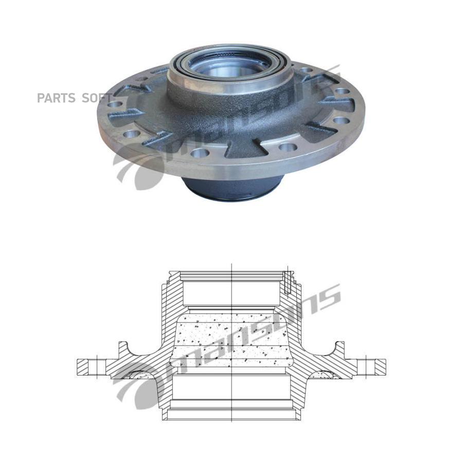 

600.406Мns_Ступица В Сборе С Подшипниками Sаf Кrs12242/18/Sкrs9042/Sк500/Sкrs12242/Sкrz122