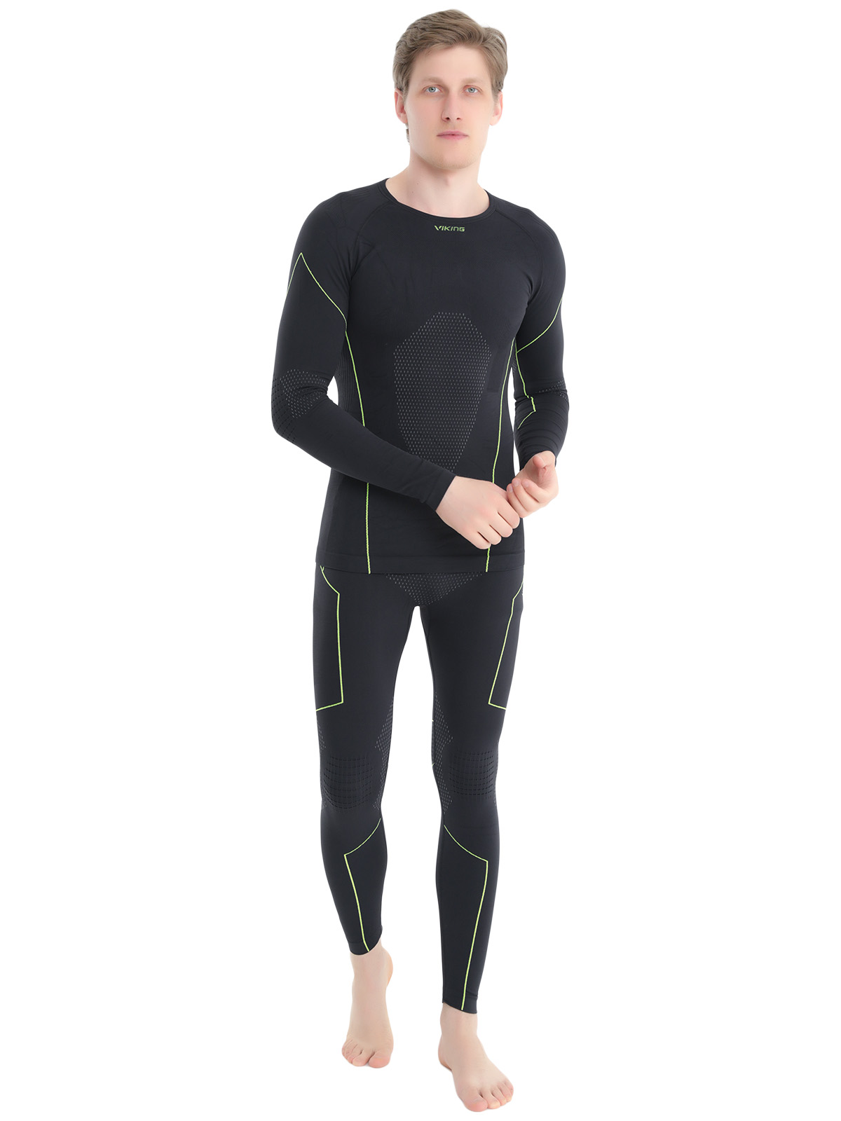

Комплект термобелья Viking Atos Recycled Black L, Комплект термобелья Viking Atos Recycled Black