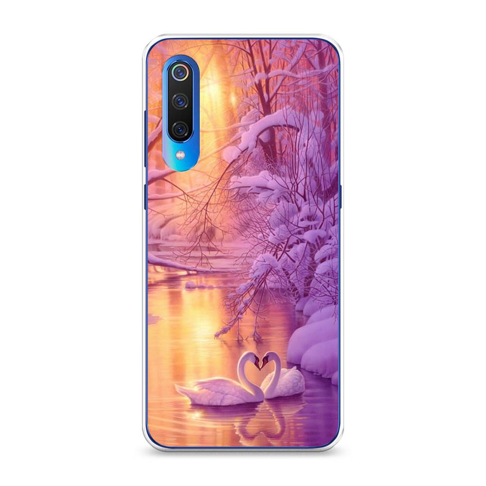 

Чехол на Xiaomi Mi 9 "Зима 1", Фиолетовый;желтый, 34850-2
