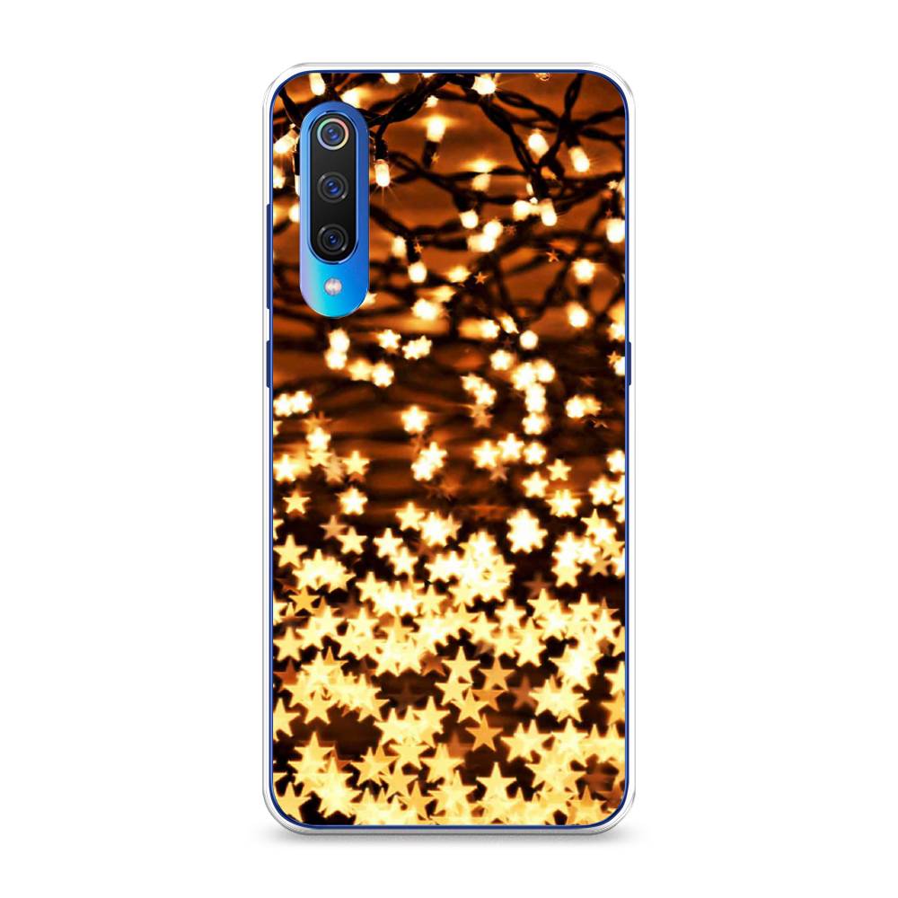 

Чехол на Xiaomi Mi 9 "Новогодняя гирлянда", Золотистый, 34850-5