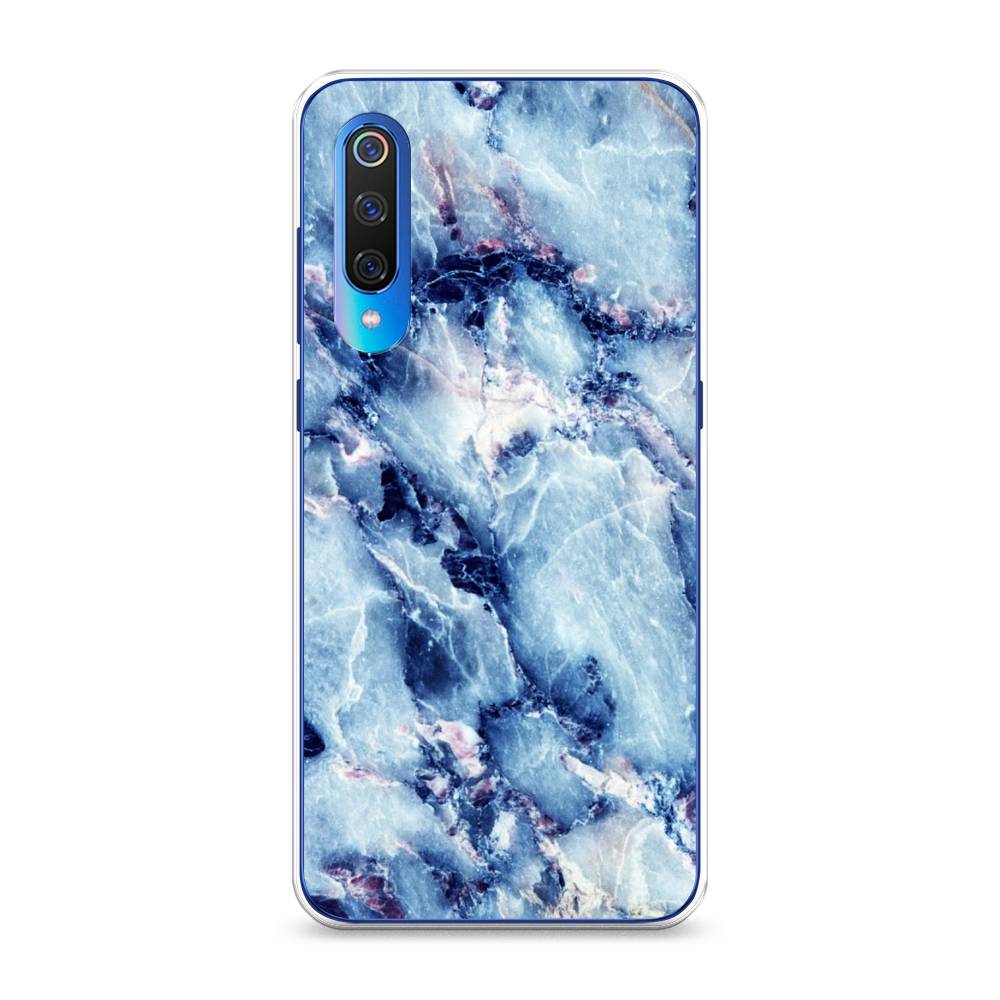 

Чехол на Xiaomi Mi 9 "Мрамор с синими прожилками", Синий, 34850-3