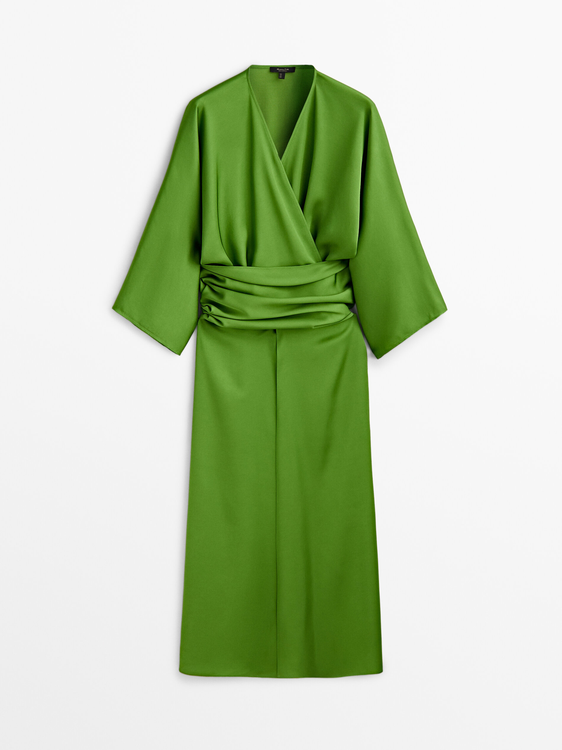 Платье женское Massimo Dutti 660920050 зеленое XS (доставка из-за рубежа)