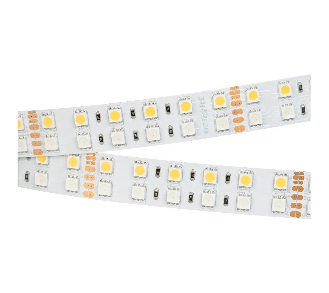 

Светодиодная лента Arlight 012327(2) 5м разноцветный/RGB, белый теплый