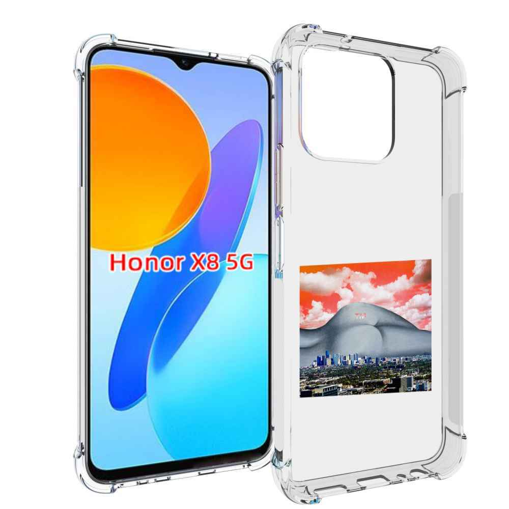 

Чехол MyPads город с девушкой на фоне для Honor X8 5G, Прозрачный, Tocco