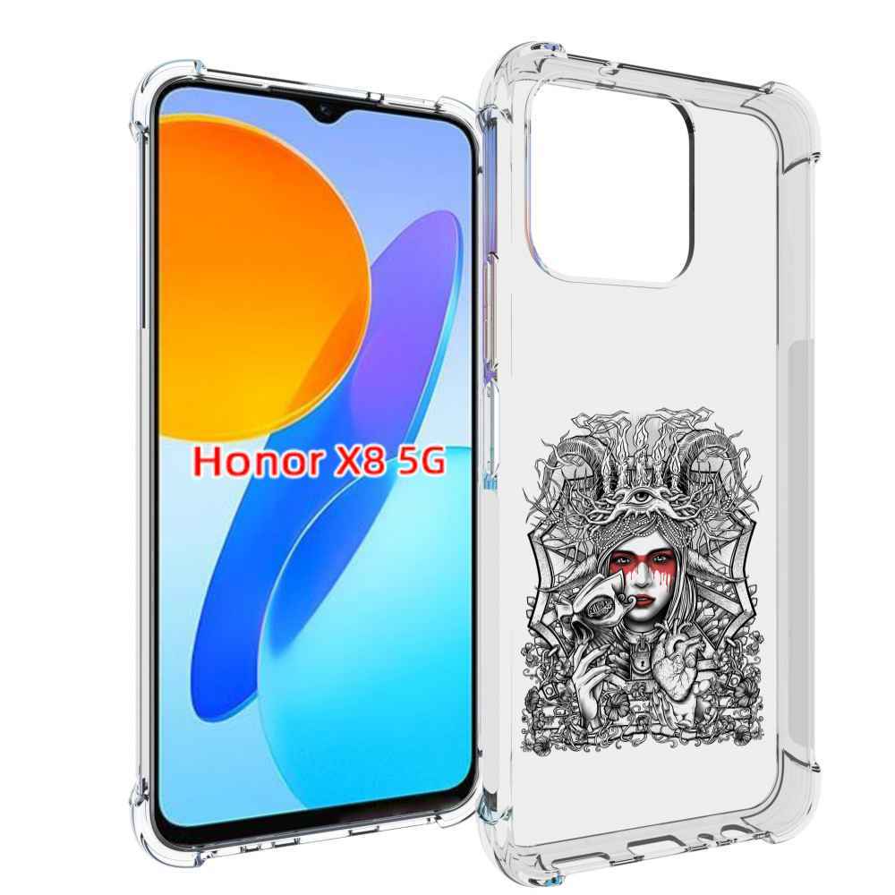 

Чехол MyPads грусная девушка для Honor X8 5G, Прозрачный, Tocco