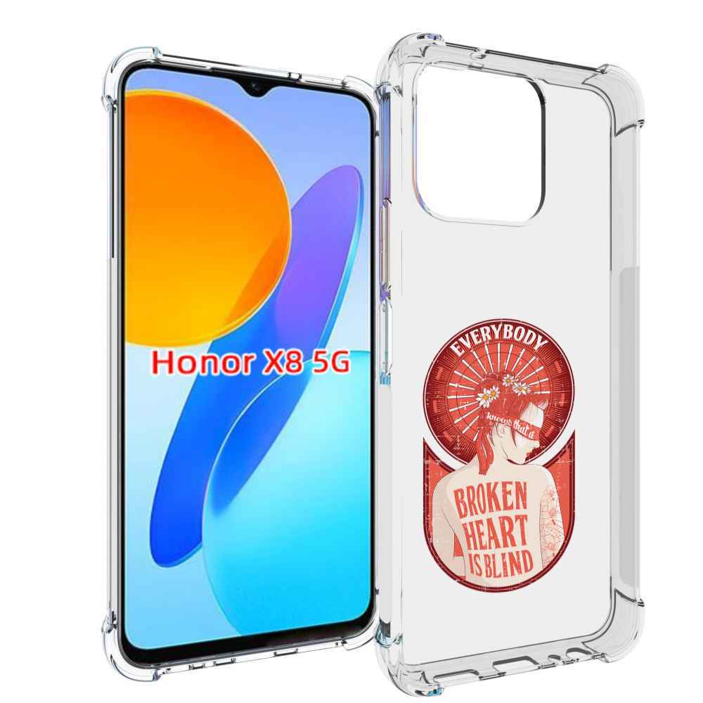 

Чехол MyPads девушка разбитое сердце для Honor X8 5G, Прозрачный, Tocco