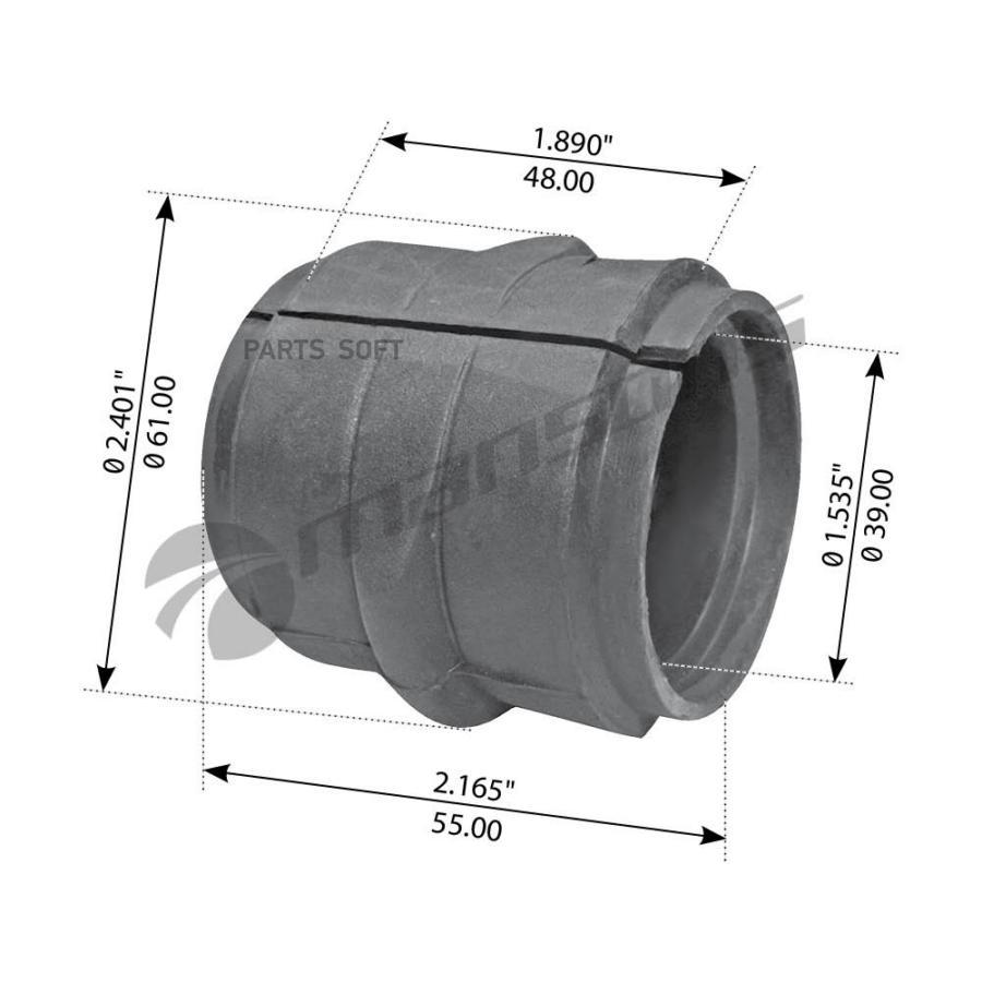 

700.166Мns_Втулка Стабилизатора (Мр) Центр D39Хd61Х56Mm Мв Асtrоs 1614-25/3028 MANSONS 700