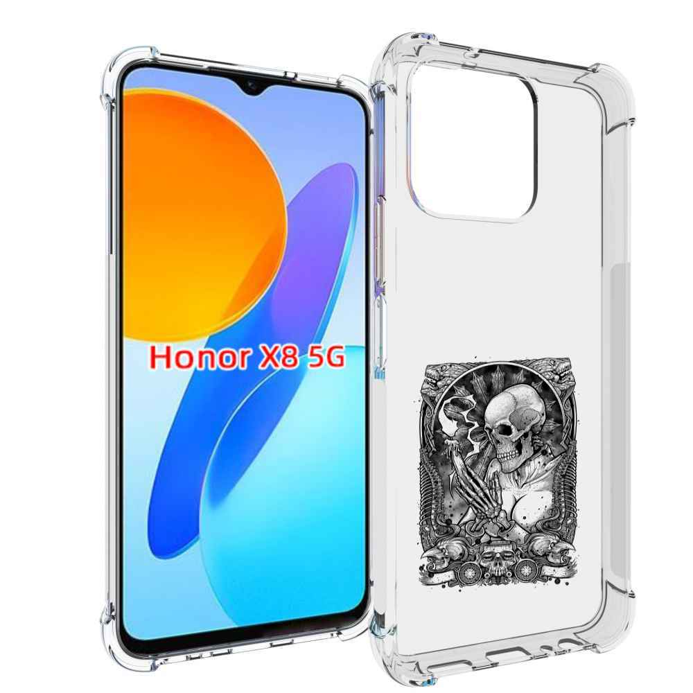 

Чехол MyPads девушка скелет для Honor X8 5G, Прозрачный, Tocco