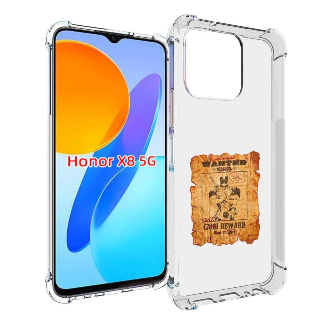 

Чехол MyPads дедпул для Honor X8 5G, Прозрачный, Tocco