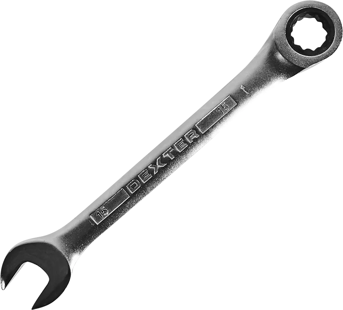 Ключ комбинированный с трещоткой Dexter HT205051 15 мм ключ цепной двусторонний dexter xmcw05 захват 127 мм длина 300 мм