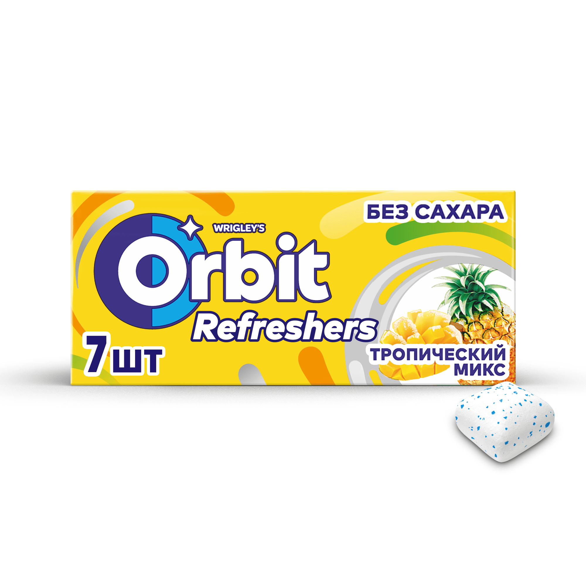 

Жевательная резинка Orbit Refreshers Тропический микс кубики 16 г