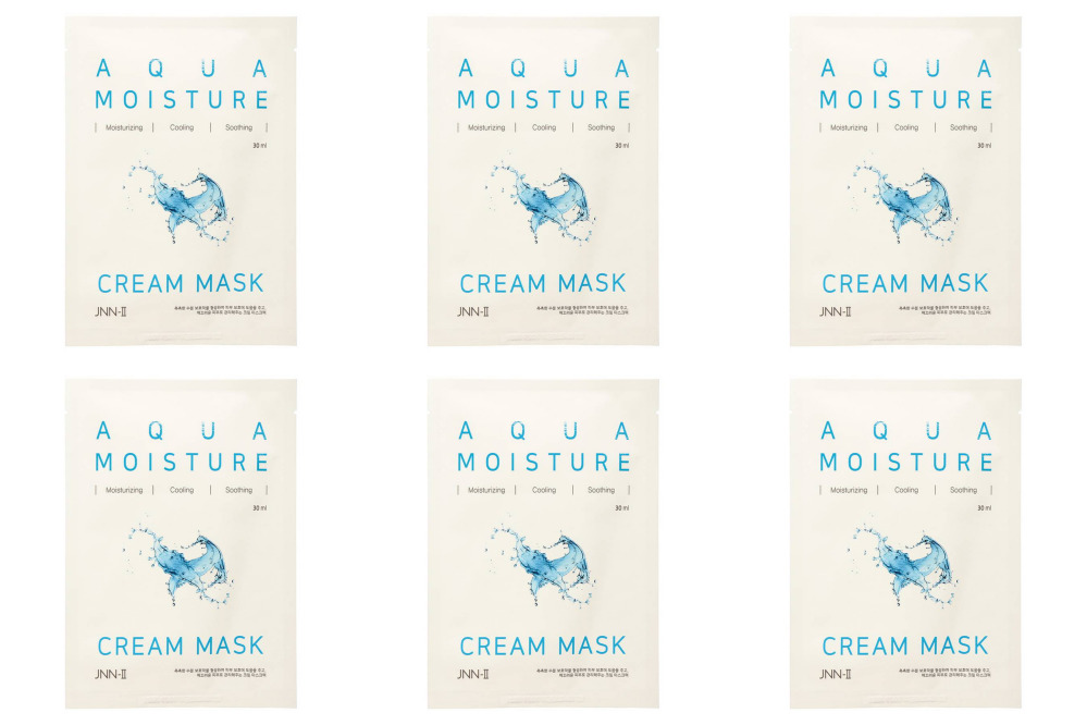 

Маска для лица JUNGNANI увлажняющая AQUA MOISTURE CREAM MASK 30мл в уп, 6 уп