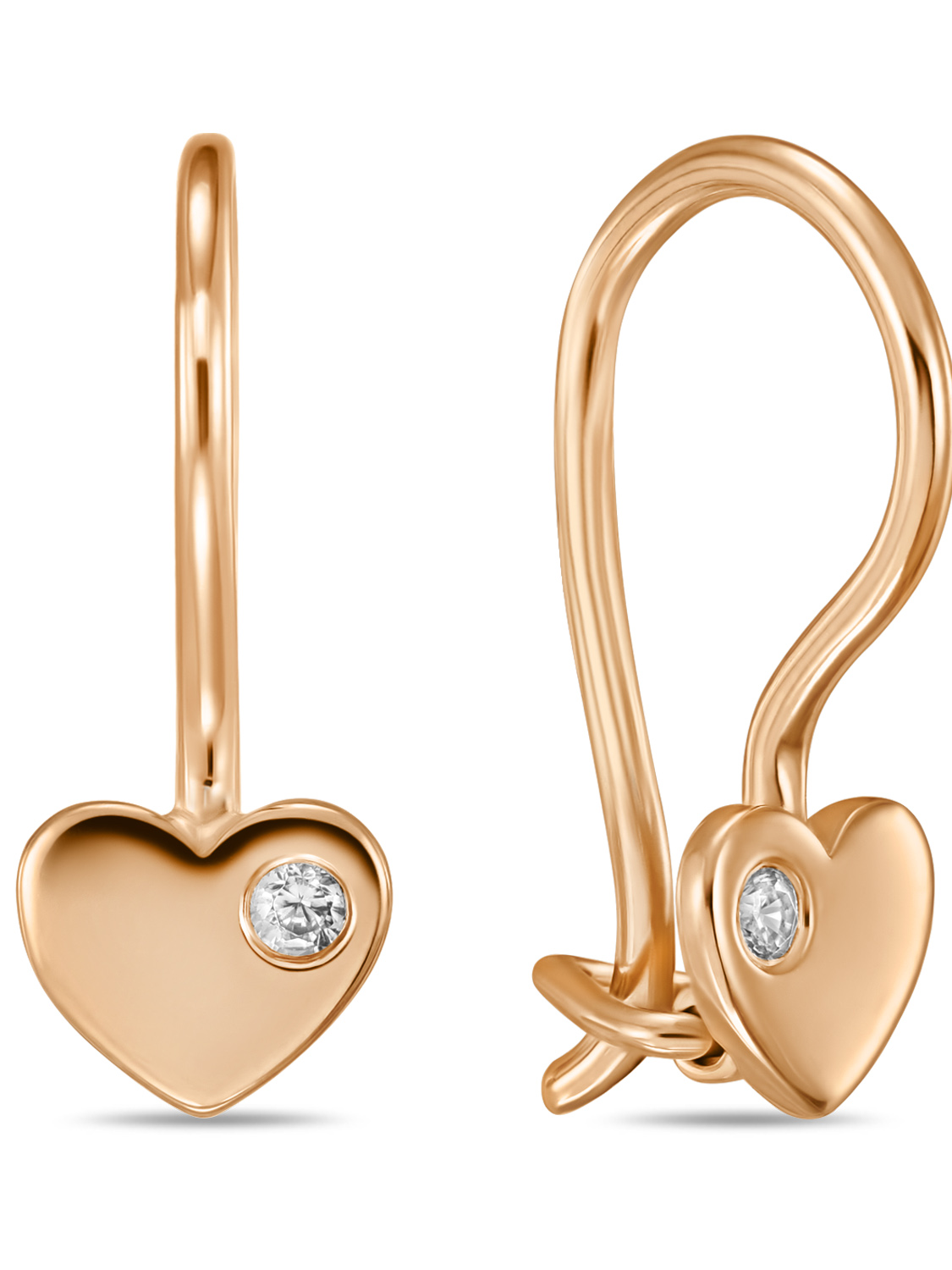 

Серьги из красного золота MIUZ Diamonds E2028-C130-1747, фианит, E2028-C130-1747