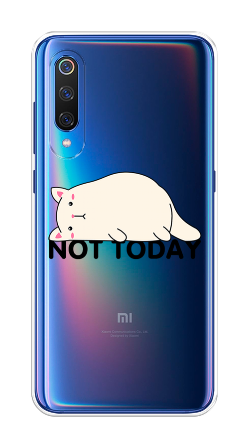 

Чехол на Xiaomi Mi 9 "Cat not today", Белый;розовый;черный, 34850-1