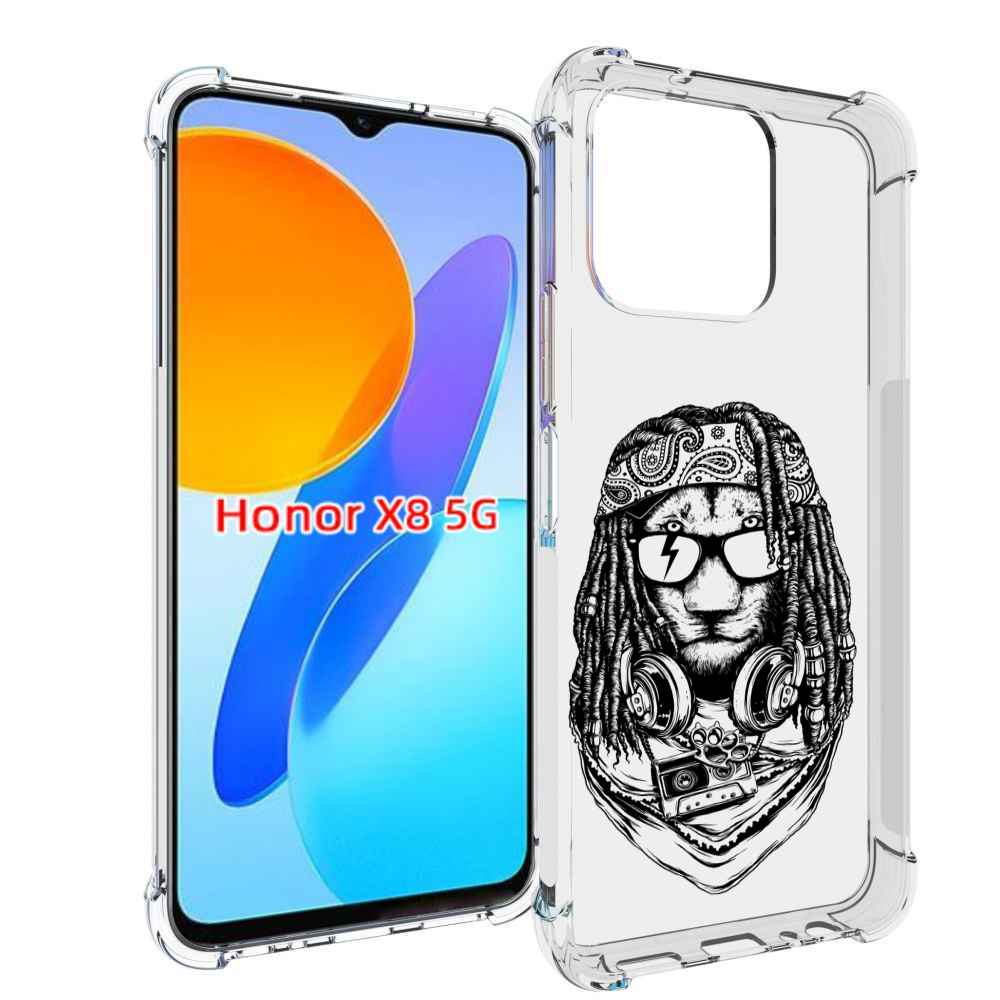 

Чехол MyPads дреды льва для Honor X8 5G, Прозрачный, Tocco