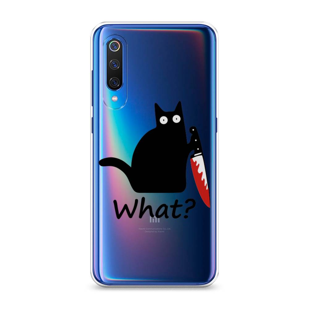 Чехол на Xiaomi Mi 9 Котик с ножом