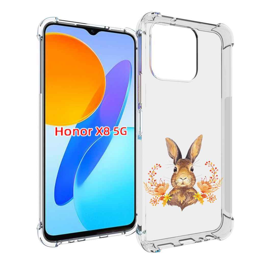 

Чехол MyPads зайка в цветах для Honor X8 5G, Прозрачный, Tocco