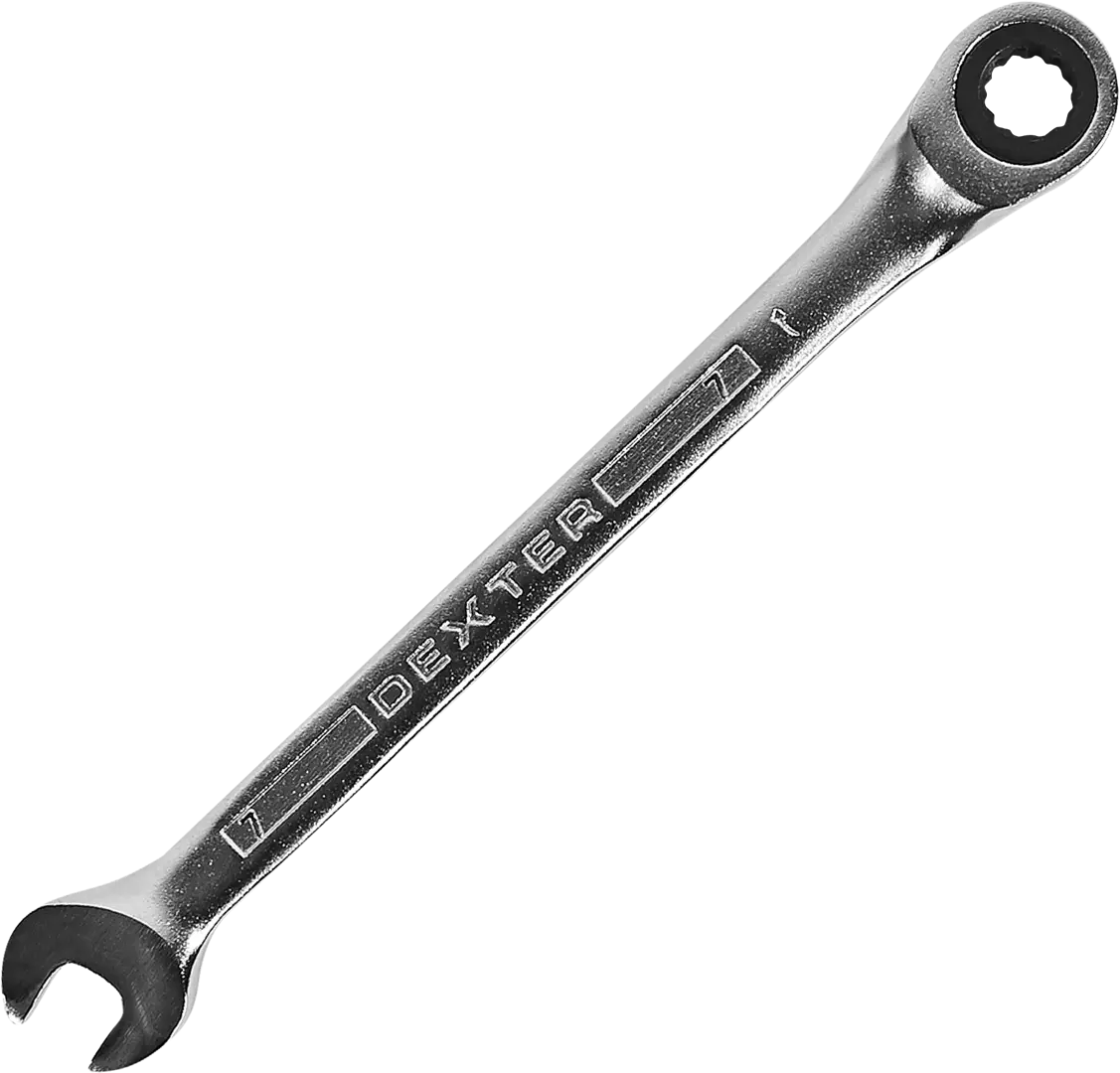 Ключ комбинированный с трещоткой Dexter HT205046 7 мм ключ цепной двусторонний dexter xmcw05 захват 127 мм длина 300 мм