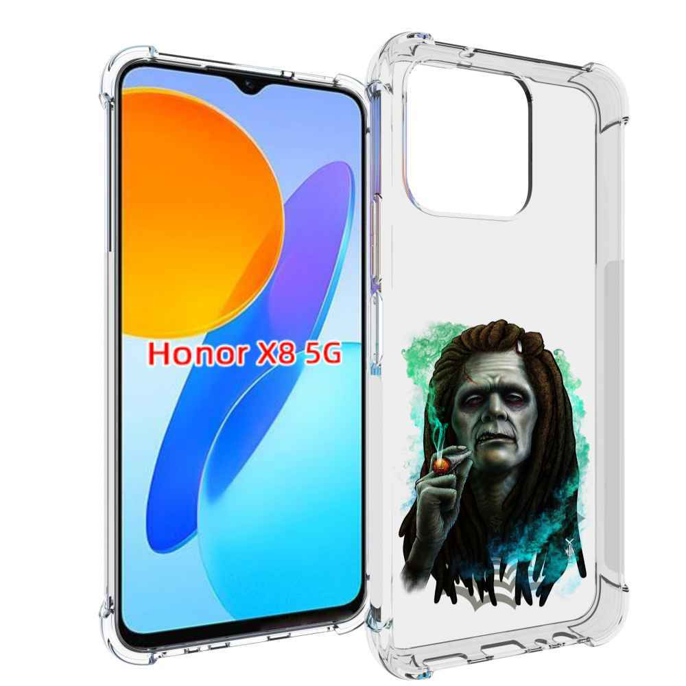 

Чехол MyPads зеленый мужчина с сигаретой для Honor X8 5G, Прозрачный, Tocco
