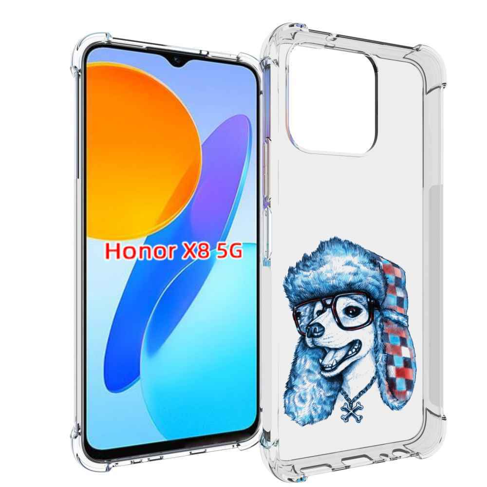 

Чехол MyPads зимний пес для Honor X8 5G, Прозрачный, Tocco