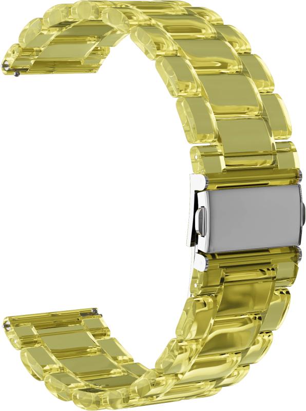 

Ремешок акриловый GSMIN Adamantine 22 для Asus ZenWatch 2 (WI501Q) (Желтый), Золотистый