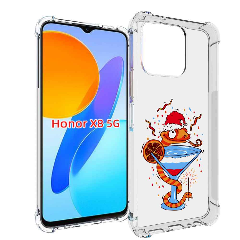 

Чехол MyPads змейка для Honor X8 5G, Прозрачный, Tocco