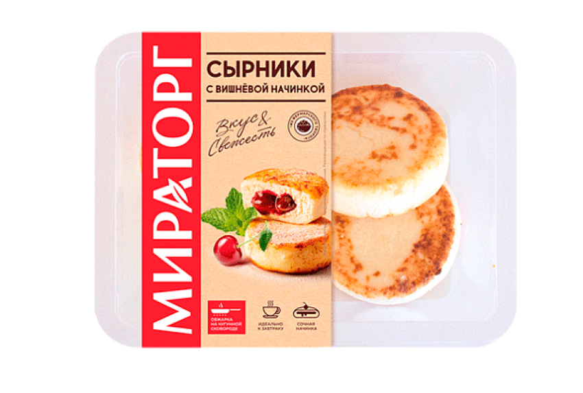 

Сырники Мираторг с вишневой начинкой охлажденные 140 г