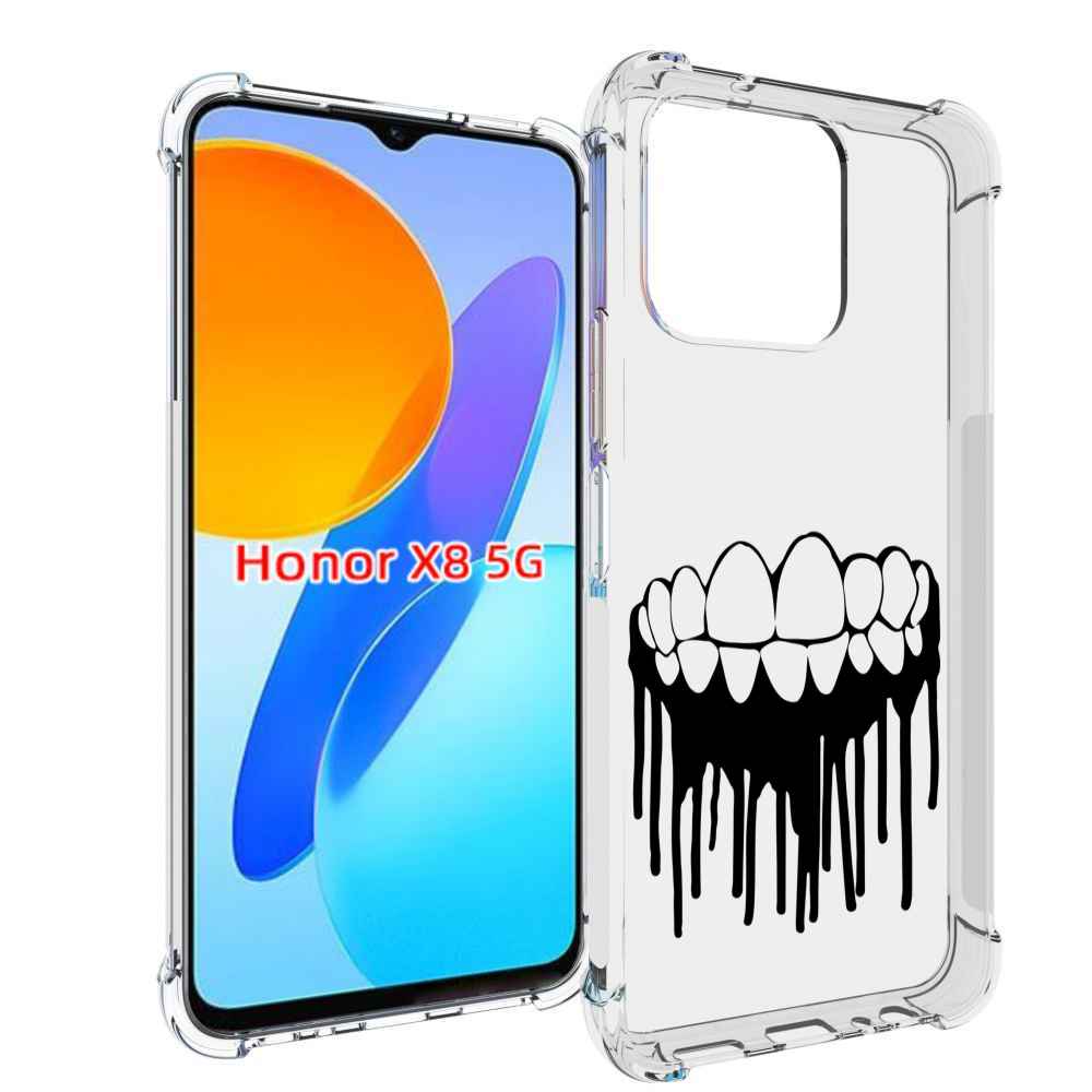 

Чехол MyPads зубы для Honor X8 5G, Прозрачный, Tocco